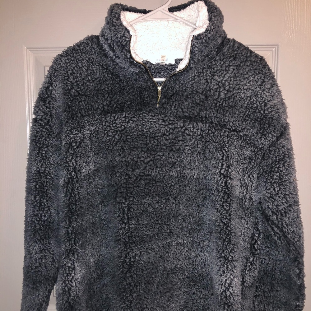 Peach love sherpa pullover